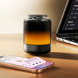 Altoparlante Bluetooth RGB <span class=keywords><strong>4</strong></span> in 1 con Supporto per Telefono, Radio FM, Slot per Scheda TF, Luce Notturna, Altoparlante Wireless Regolabile per Scrivania - Product Image 1
