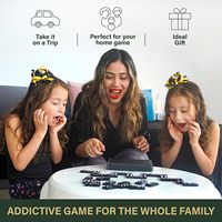 Ensemble de dominos noirs vierges avec étui de présentation personnalisé pour cadeau d'entreprise, marque privée, vente en gros et revente