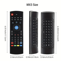 MX3 Keyboard Mini Mouse udara, nirkabel Remote 2.4G multifungsi Fly Mouse dengan pembelajaran inframerah untuk TV Box pintar Android