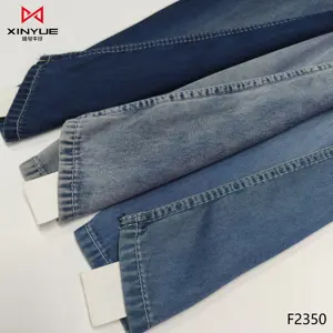 Tekstil Denim asli: 100% Tencel 7.5oz kain jins biru