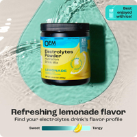 Poudre d'électrolyte multivitamine OEM sans sucre poudre d'électrolyte de limonade rafraîchissante supplément de sodium et d'énergie