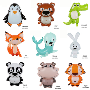 Globos de papel de aluminio de animales marinos de la jungla al por mayor para fiesta de graduación Feliz cumpleaños Baby Shower decoraciones Tema de zoológico de dibujos animados - Product Image 1