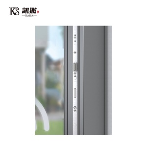 Porte d'entrée pivotante minimaliste en alliage d'aluminium insonorisée avec fonction antivol pour usage extérieur Villa - Product Image 4