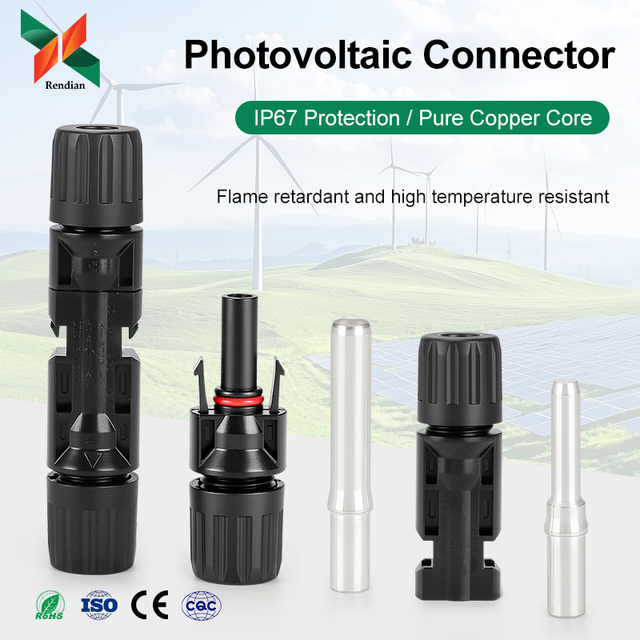 Hot Sale DC1000V 50A for MC4 Solar Connector Copper Material 1p Adapter DC Connector