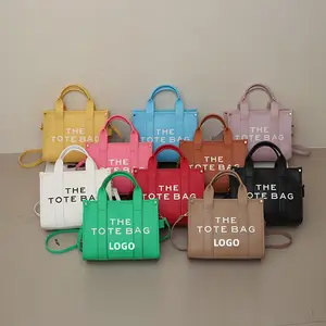Hot sales Pu Leather Women's Tote Hand Bags Custom Logo Fashion Shoulder Strap Crossbody Famous Brands Handbag For Women