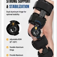 Orthèse de genou articulée avec attelle ROM et sangle, support médical pour blessures aux LCA et aux LCP, et récupération postopératoire des fractures du genou