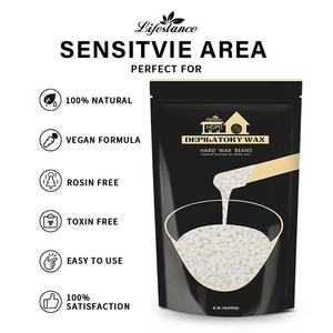 Perles de cire brésilienne hypoallergéniques sans colophane Lifestance à prix d'usine pour l'épilation du visage et des peaux sensibles - Product Image 5