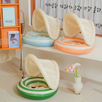 Bouée gonflable pour bébé avec auvent pare-soleil amovible, siège de natation sécurisé pour tout-petits pour le plaisir aquatique estival
