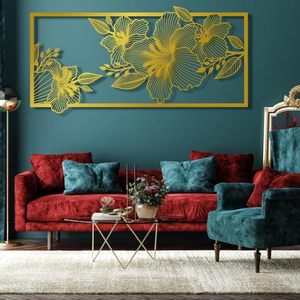 Art mural en métal unique fait à la main avec des motifs floraux pour les espaces de bureau d'intérieur à la maison ou le but de cadeau conçu et les matériaux de qualité supérieure - Product Image 2
