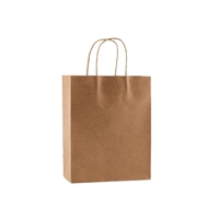 Sac en papier kraft écologique imprimé sur mesure, emballage alimentaire jetable avec poignée, pour supermarché, plats à emporter, shopping, vente au détail, cadeaux