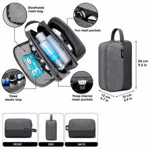 Bolsa de Aseo de Viaje con Logotipo Personalizado OEM, Bolsa Organizadora de Cosméticos Portátil con Bolsillos de Malla, Bolsa de Almacenamiento con Cierre para Viajes de Negocios - Product Image 3