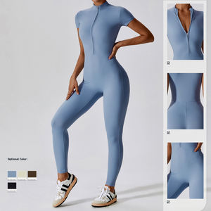 Cremallera de una pieza de manga corta para adultos mono monos para mujeres monos - Product Image 6