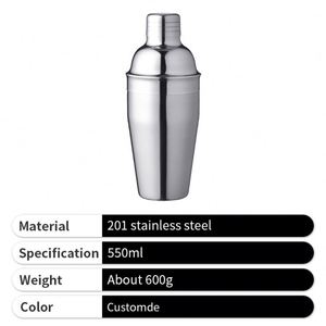 2026 Bulk Durable Cocktail Shaker for Kitchen Stainless Steel Customized logo Color - Product Image 4