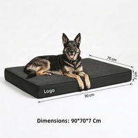 OEM ODM Hochwertiges, modernes, luxuriöses, umweltfreundliches orthopädisches Hundebett-Kissen aus Kunstfell, rechteckige Haustiermatratze im Karton