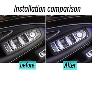 Interruttore per alzacristalli portiera <span class=keywords><strong>auto</strong></span> adesivo decorativo per Mercedes-Benz classe S W222 accessori interni 2014 2021 - Product Image 2