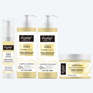 サロンヘアシステムビーガンハニーココナッツエキスディープヘア巻き毛用コンディショナートリートメントで残すカスタマイズ可能 - Product Image 5