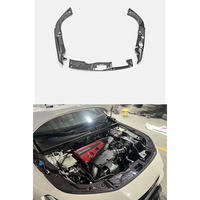 Plaques de refroidissement de radiateur en fibre de carbone sèche de haute qualité, couvre-phare pour Honda Civic FL5 Type R