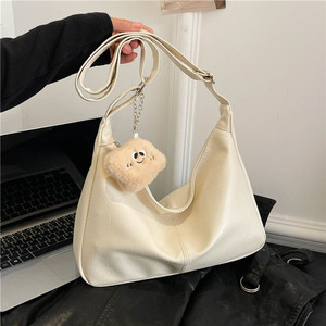 HOT SALE Retro PU Leather Crossbody <b>Bag</b> Single <b>Strap</b> Large Capacity ZIP Closure Solid Pattern FashionTote Z0229 - Product Image 6