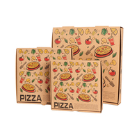 Großhandel 9 10 11 12 14 18 Zoll Pizza Box Schwarzer Karton Custom Design Pizza Box Plain Hersteller Pizza Boxen Mit Logo