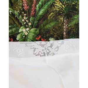 Ensemble de draps pour lit double en coton et lin mélangé avec des motifs d'anges siciliens, draps ajustés et plats - Product Image 6