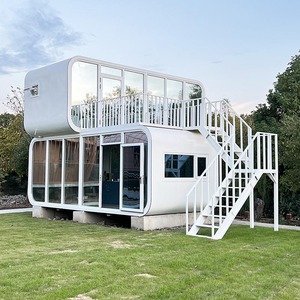 Moderna casa Mobile per dormire prefabbricata da 20ft 40ft case con contenitore prefabbricata in vetro - Product Image 5