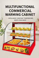 Vitrine chauffante commerciale compacte pour œufs, tartes, pains, gâteaux, burgers et autres aliments