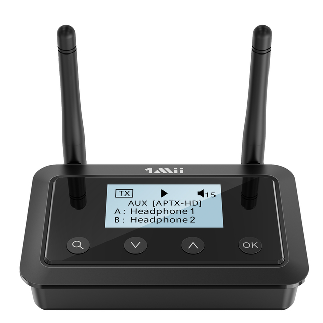 1Mii B03+ Home Theater Long Range Low Latency Bluetooth Adapter Portable Wireless Bluetooth 5.2 Audio Transmitter and Receivers