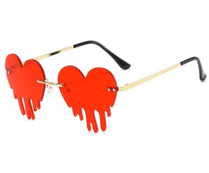 2021 Moda Tendencia <span class=keywords><strong>Gafas</strong></span> de sol por goteo de agua 2020 Lágrima Corazón Goteo <span class=keywords><strong>Gafas</strong></span> de sol con tonos únicos Marco dorado - Product Image 4