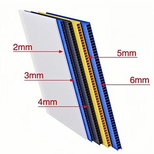 2mm 3mm 4mm 5mm 6mm 10mm マットフロスト加工硬質中間層カラフルポリプロピレンコロプラスト中空PP波板プラスチックシート - Product Image 5