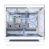 Cajas de PC ZeroMaster Full Tower, Vidrio Templado, Refrigeración Líquida 360, RGB, Computadora para Juegos, Transparente, MicroATX, 6 Ventiladores