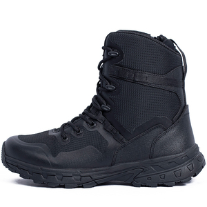 Botas Tácticas de Nailon Negro TSB204 con Cremallera Interior, Impermeables, para Exteriores, para Todas las Estaciones, para Senderismo, Entrenamiento y Servicio - Product Image 5