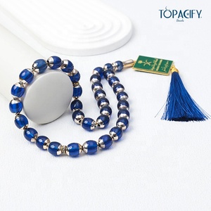 Collar de joyería de moda tasbih islámico 33 cuentas de oración Medallas de Rosario de piedras preciosas tasbeeh musulmán Arabia Misbaha para Unisex - Product Image 3