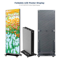 Écran d'affichage LED P1.86 P2, double face, pliable, à raccordement sans soudure, affichage numérique publicitaire de haute qualité pour magasin