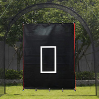Filet de cible pour cage de frappe de softball et baseball 6x4 pieds avec 8 attaches octopus en PVC Noir/Rouge/Blanc Fabriqué à Huizhou, Guangdong