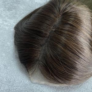 Prêt à expédier : Compléments capillaires 8"X10" pour femmes, en cheveux humains naturels, mini-perruque pré-épilée, cheveux vierges européens, topper à dentelle frontale pour femmes - Product Image 3