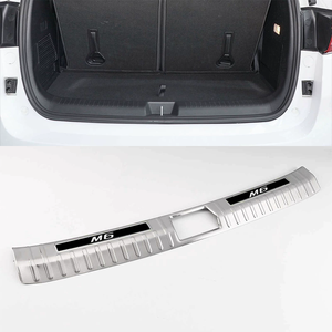 Noir/argent acier inoxydable voiture intérieur extérieur arrière garde porte <span class=keywords><strong>coffre</strong></span> <span class=keywords><strong>seuil</strong></span> pour BYD M6 2025 métal pare-chocs protecteur couverture bande - Product Image 6