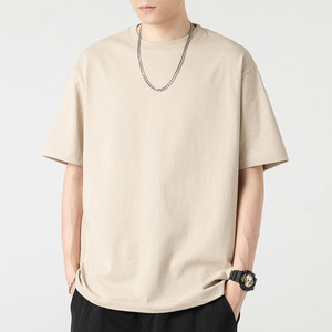 HEALY T-shirt da uomo a maniche corte, pesante 200g, semplice e versatile, vestibilità ampia, nuovo stile a mezza manica - Product Image 3