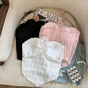 Top Corto Rosa, Top Básico de Verano, <span class=keywords><strong>Camiseta</strong></span> sin Mangas Popular para Mujer - Product Image 2