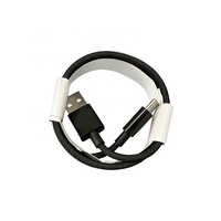 Câble de données rapide USB-C en nylon tressé noir, compatible avec les câbles de charge pour téléphones Android