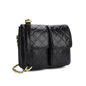 Sac à bandoulière classique unisexe inspiré des designers, élégant petit sac carré, détail de couture, cuir véritable pour l'été - Product Image 2