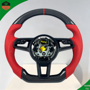 Volante in Pelle Personalizzato per Porsche Cayenne, Panamera, <span class=keywords><strong>Taycan</strong></span>, Macan, 911, Volante per Auto Sportive - Product Image 5