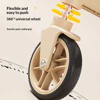 Poussette pour animaux de compagnie pliable à 4 roues, en alliage d'aluminium, acier à haute teneur en carbone, tissu Oxford, nouvelle poussette de luxe détachable pour chats et petits chiens