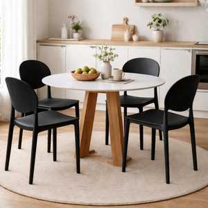 Sedie Oslo in Polipropilene con Schienale Ovale 43,5x55x80 Cm, Ergonomiche con Cuscinetti in Gomma Antigraffio, Ideali per Uso Interno ed Esterno - Product Image 6
