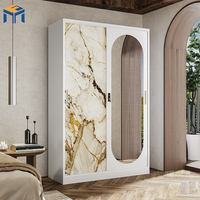 Armoire de Rangement Robuste en Métal et Acier à 2 ou 3 Portes, Conception KD, Prix d'Usine en Gros pour Chambre à Coucher