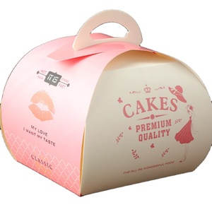 Cake Box Cake Low Price Fashionable Pattern Bakery Portable Packing Mousse Pastry Baking 4 Inch Cake Box