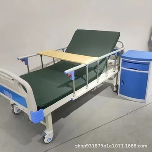 Hospital <b>Bed</b> 142x77x96 Cm Stainless Steel Manual Crank <b>Adjustable</b> Nursing <b>Bed</b> For Hospital Maternity Use - Product Image 2