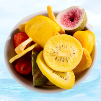 Snack de fruits lyophilisés lyophilisé goût sucré emballage en vrac processus de séchage FD forme de cube tranché préservé soleil