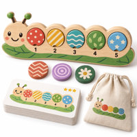 Jeu d'association en bois pour enfants, jeu de comptage et de reconnaissance des motifs avec 8 disques et cartes, jouet éducatif préscolaire