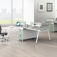 Bureau de direction ergonomique convertible de luxe moderne en MFC avec rangement, mobilier commercial