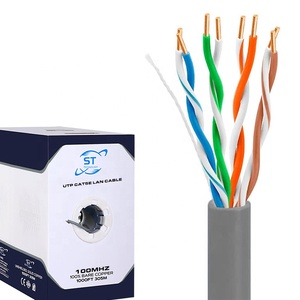 Cable LAN <span class=keywords><strong>UTP</strong></span> Cat 5e CMR, Par Trenzado <span class=keywords><strong>de</strong></span> 8 Conductores, 24AWG, Cobre Sólido Recocido, Cubierta <span class=keywords><strong>de</strong></span> PVC LSZH Gris, Cumple con ANSI/TIA-568.2 - Product Image 1